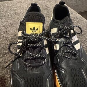 ZX 2K Boost Adidas Black Sneakers with Gold Accent